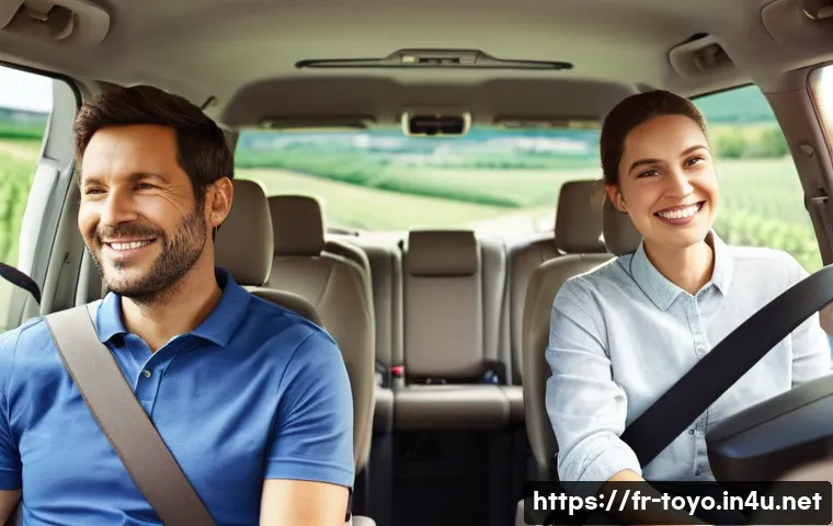 토요타 시에나의 패밀리카 장점 - **Prompt 1: Family Comfort and Scenic Drive**
    A happy French family of four (parents and two chi...